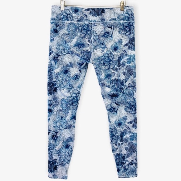 FABLETICS Salar Powerhold PALISADES Blue & White Floral Leggings Sz XS S - Picture 14 of 16